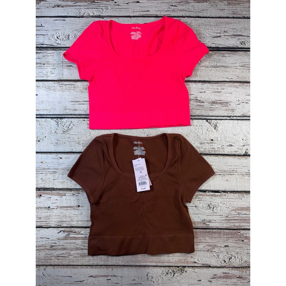 Wild fable‎ short sleeve crop top bundle M